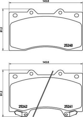 Brembo P 56 081 - Bremžu uzliku kompl., Disku bremzes www.autospares.lv