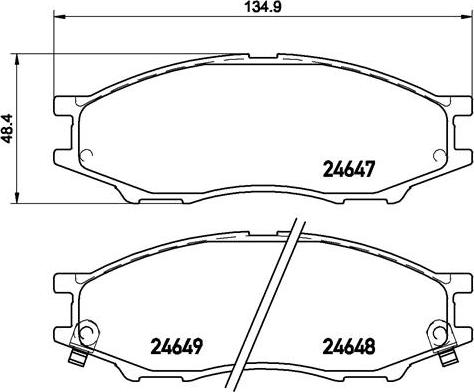 Brembo P 56 083 - Bremžu uzliku kompl., Disku bremzes www.autospares.lv