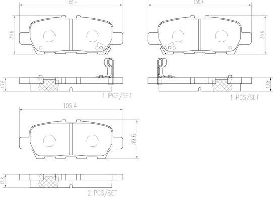 Brembo P56087N - Brake Pad Set, disc brake www.autospares.lv