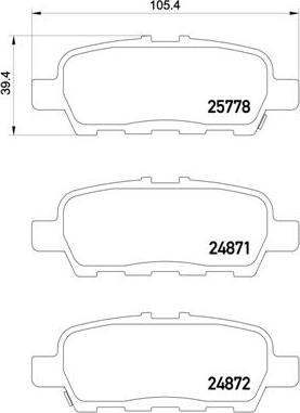 Brembo P 56 087 - Тормозные колодки, дисковые, комплект www.autospares.lv