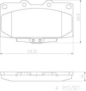 Brembo P56034N - Brake Pad Set, disc brake www.autospares.lv