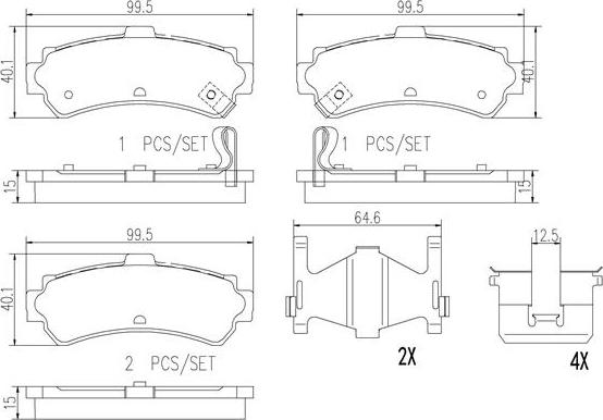 Brembo P56035N - Тормозные колодки, дисковые, комплект www.autospares.lv