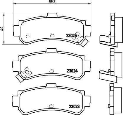 Brembo P 56 035 - Тормозные колодки, дисковые, комплект www.autospares.lv