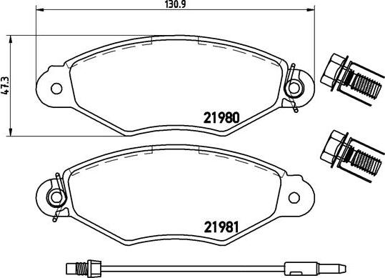 Brembo P 56 038 - Brake Pad Set, disc brake www.autospares.lv