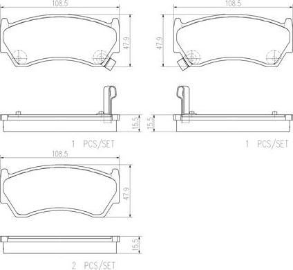 Brembo P56033N - Bremžu uzliku kompl., Disku bremzes www.autospares.lv