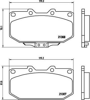 Brembo P 56 025 - Тормозные колодки, дисковые, комплект www.autospares.lv