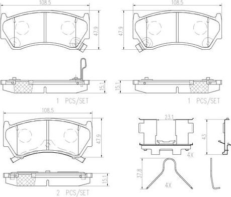 Brembo P56026N - Brake Pad Set, disc brake www.autospares.lv