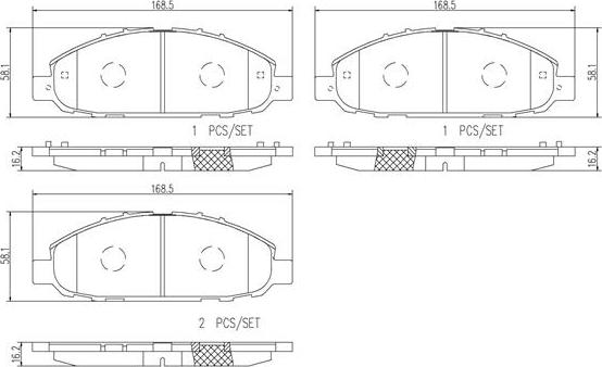 Brembo P56075N - Bremžu uzliku kompl., Disku bremzes www.autospares.lv