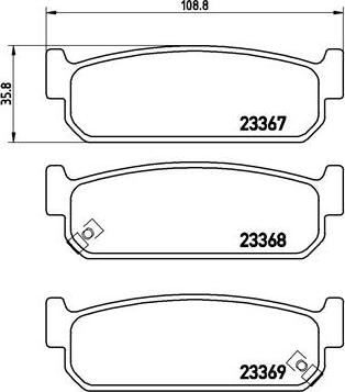 Brembo P 56 071 - Bremžu uzliku kompl., Disku bremzes www.autospares.lv