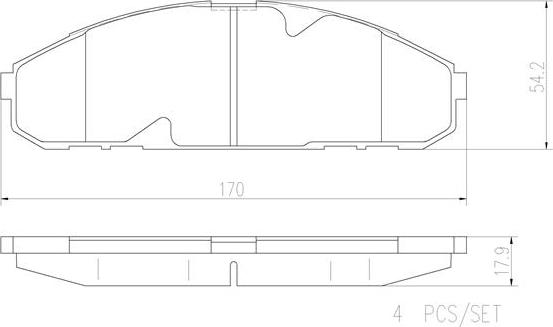 Brembo P56072N - Bremžu uzliku kompl., Disku bremzes www.autospares.lv