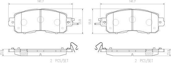 Brembo P56104N - Bremžu uzliku kompl., Disku bremzes www.autospares.lv