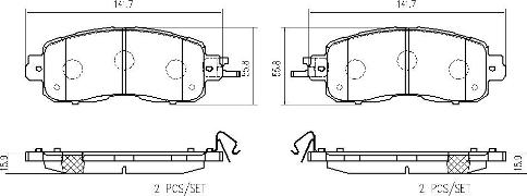 Brembo P 56 104 - Bremžu uzliku kompl., Disku bremzes www.autospares.lv