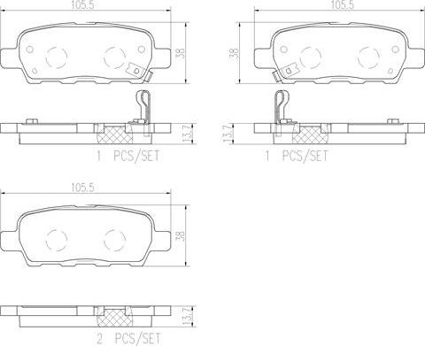 Brembo P56101N - Bremžu uzliku kompl., Disku bremzes www.autospares.lv