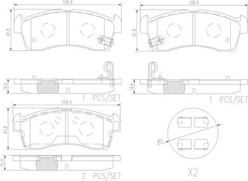 Brembo P56127N - Bremžu uzliku kompl., Disku bremzes www.autospares.lv