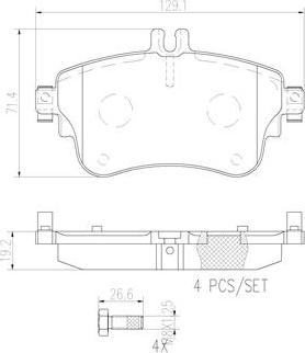 Brembo P50094N - Bremžu uzliku kompl., Disku bremzes www.autospares.lv