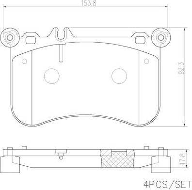 Remsa MDB3198 - Bremžu uzliku kompl., Disku bremzes www.autospares.lv