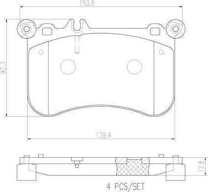 Brembo P50097N - Bremžu uzliku kompl., Disku bremzes www.autospares.lv