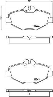 Brembo P 50 049 - Bremžu uzliku kompl., Disku bremzes autospares.lv