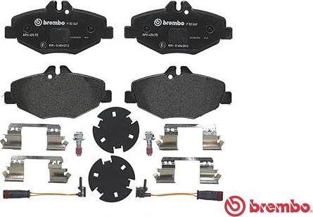 Brembo P 50 049 - Bremžu uzliku kompl., Disku bremzes autospares.lv