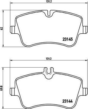 Brembo P 50 045 - Bremžu uzliku kompl., Disku bremzes autospares.lv