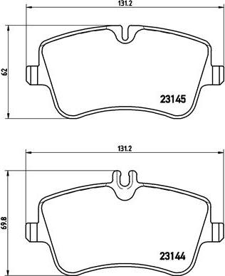 Brembo P 50 046 - Bremžu uzliku kompl., Disku bremzes autospares.lv