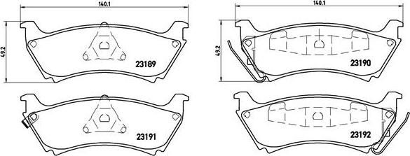 Brembo P 50 040 - Bremžu uzliku kompl., Disku bremzes www.autospares.lv