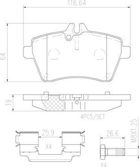 Brembo P50056N - Bremžu uzliku kompl., Disku bremzes www.autospares.lv