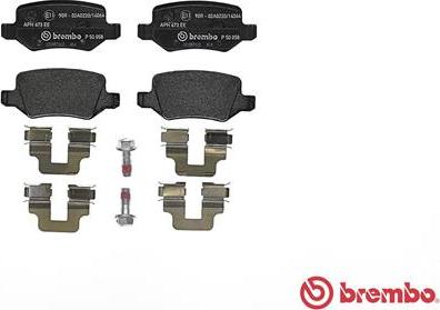 Brembo P 50 058 - Bremžu uzliku kompl., Disku bremzes www.autospares.lv