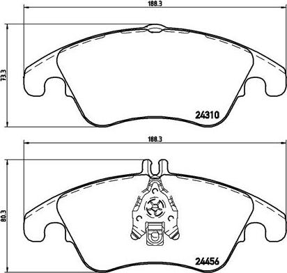 Brembo P 50 069 - Bremžu uzliku kompl., Disku bremzes autospares.lv