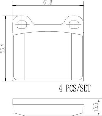 Brembo P50066N - Brake Pad Set, disc brake www.autospares.lv