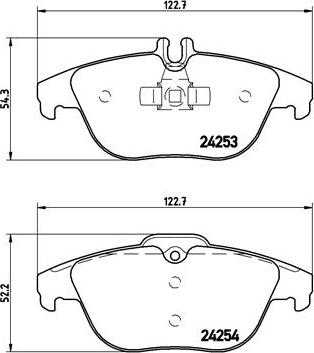 Brembo P 50 068X - Bremžu uzliku kompl., Disku bremzes www.autospares.lv