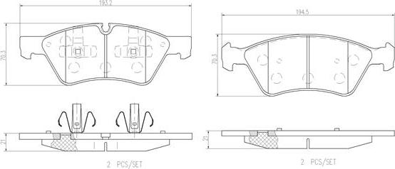 Brembo P50063N - Bremžu uzliku kompl., Disku bremzes www.autospares.lv