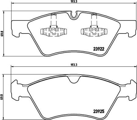 Brembo P 50 063 - Bremžu uzliku kompl., Disku bremzes www.autospares.lv