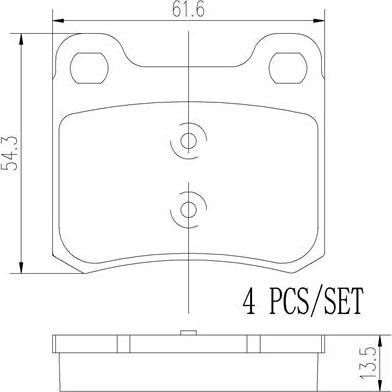 Brembo P50007N - Brake Pad Set, disc brake www.autospares.lv