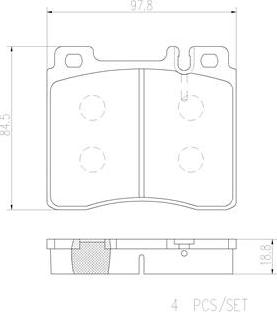 Brembo P50018N - Bremžu uzliku kompl., Disku bremzes autospares.lv