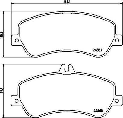 Brembo P 50 086 - Bremžu uzliku kompl., Disku bremzes www.autospares.lv