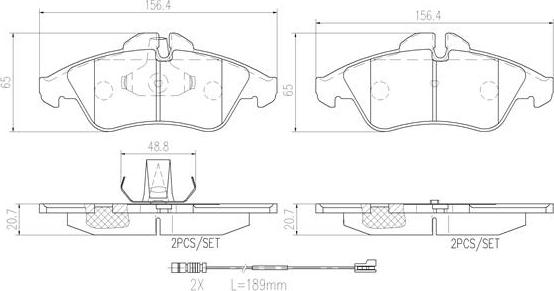 Brembo P50080N - Bremžu uzliku kompl., Disku bremzes autospares.lv