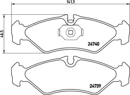 Brembo P 50 081 - Bremžu uzliku kompl., Disku bremzes autospares.lv