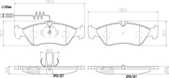 Brembo P50082N - Тормозные колодки, дисковые, комплект www.autospares.lv