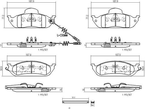 Brembo P50039N - Bremžu uzliku kompl., Disku bremzes www.autospares.lv