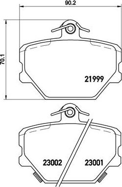 Brembo P 50 038 - Тормозные колодки, дисковые, комплект www.autospares.lv