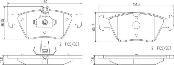 Brembo P50023N - Bremžu uzliku kompl., Disku bremzes www.autospares.lv