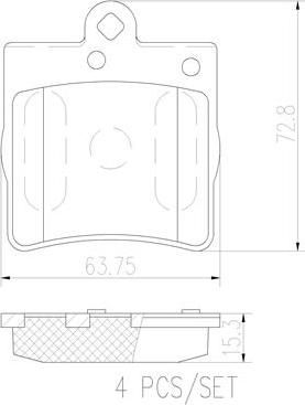 Brembo P50072N - Bremžu uzliku kompl., Disku bremzes autospares.lv