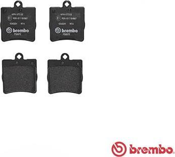 Brembo P 50 072 - Bremžu uzliku kompl., Disku bremzes www.autospares.lv