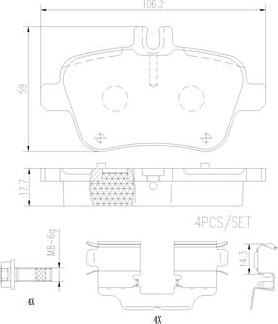 Brembo P50140N - Bremžu uzliku kompl., Disku bremzes www.autospares.lv