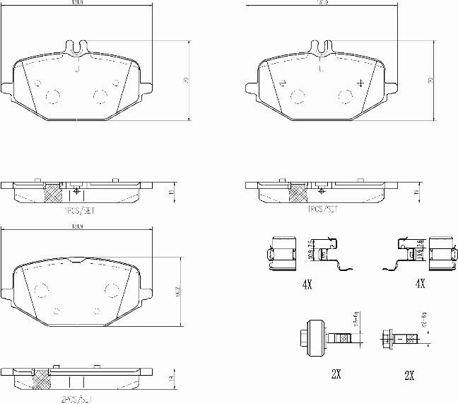 Brembo P50161N - Bremžu uzliku kompl., Disku bremzes www.autospares.lv