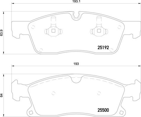 Brembo P 50 109 - Bremžu uzliku kompl., Disku bremzes autospares.lv