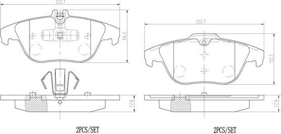 Brembo P50104N - Bremžu uzliku kompl., Disku bremzes www.autospares.lv