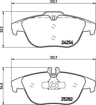 Brembo P 50 104 - Bremžu uzliku kompl., Disku bremzes www.autospares.lv