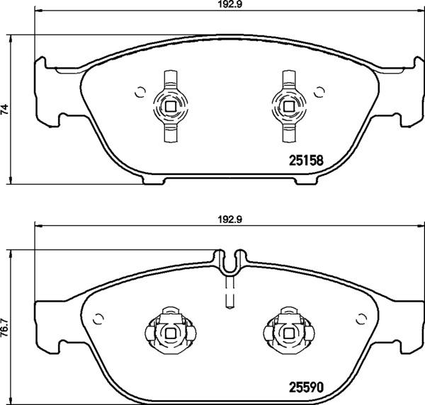 Brembo P 50 106 - Bremžu uzliku kompl., Disku bremzes www.autospares.lv